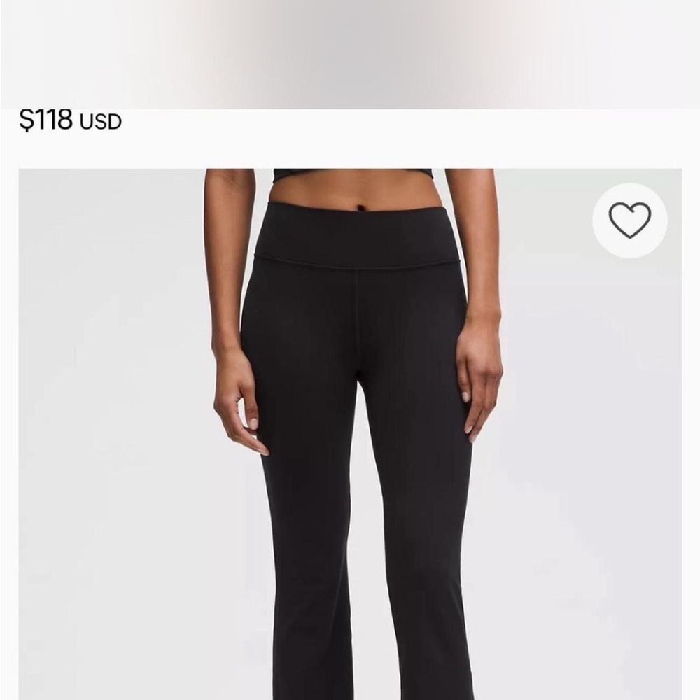 Lululemon Black Flared Yoga Pants size 4